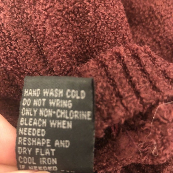 Nomadic Traders chenille sweater ultra soft burgundy womens medium 1h - Picture 7 of 7